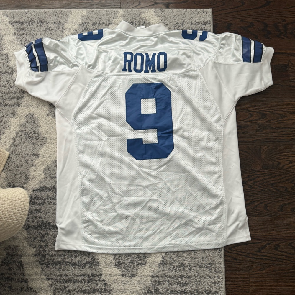 Reebok Authentic Dallas Cowboys Tony Romo White Jersey XL Vintage - Picture 3 of 4